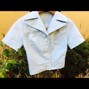 VINTAGE INSPO 60s MOD CROP TOP VEST